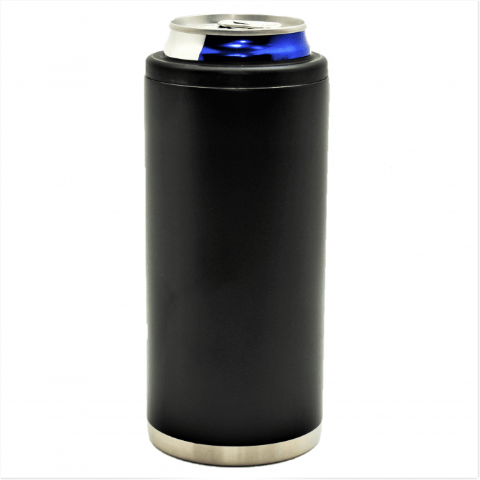 500420 BLACK 12OZ SLIM CAN KOOZIE